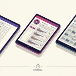 Typefully vs Hypefury vs Buffer 2026 comparison: three tablet mockups showing thread editor, engagement automation dashboard, and cross-platform calendar grid, each in distinct brand colors (purple, magenta, blue) with a scheduling clock indicator below